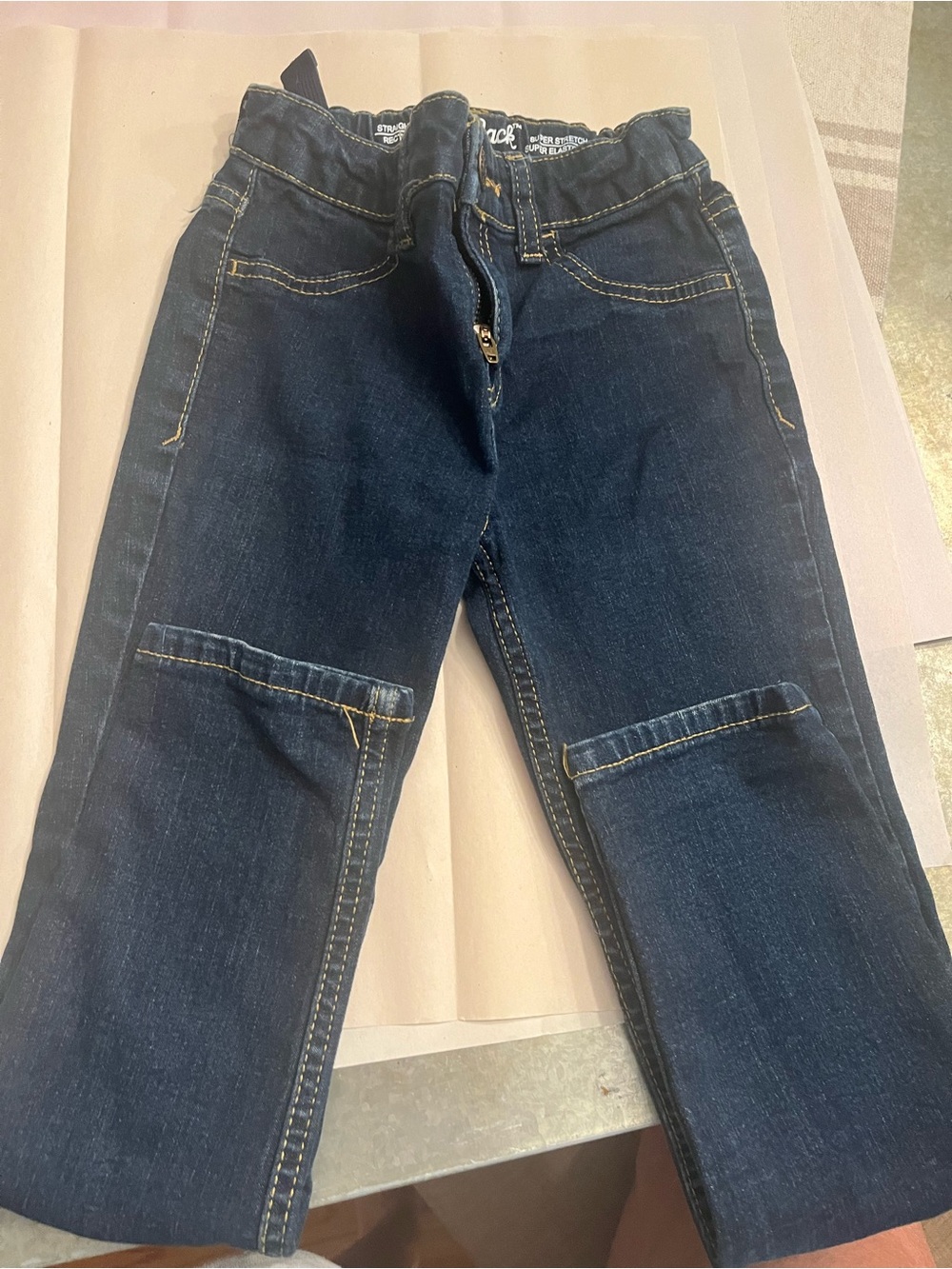 Cat & Jack Dark Blue Straight-Leg Girls Jeans